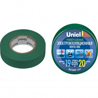 Изоляционная лента UNIEL UIT-135P 20/19/01 GRN