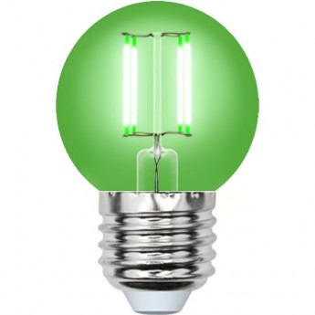 Лампа светодиодная UNIEL LED-G45-5W/GREEN/E27 GLA02GR картон