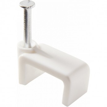 Пластиковая скоба UNIEL UCC-S19 White 100 POLYBAG для плоских кабелей